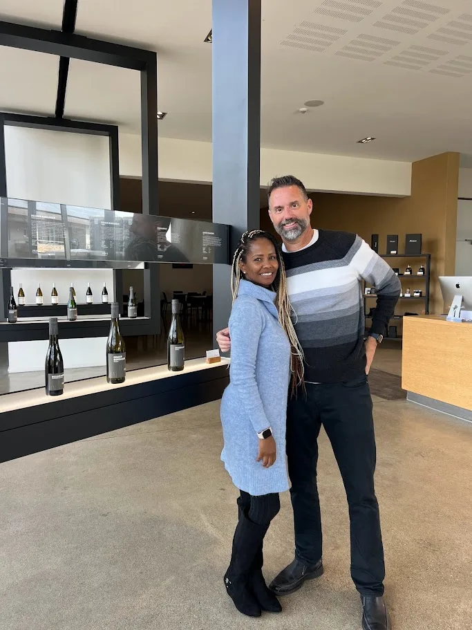 Patrick and Tamekia at a vineyard in Germany