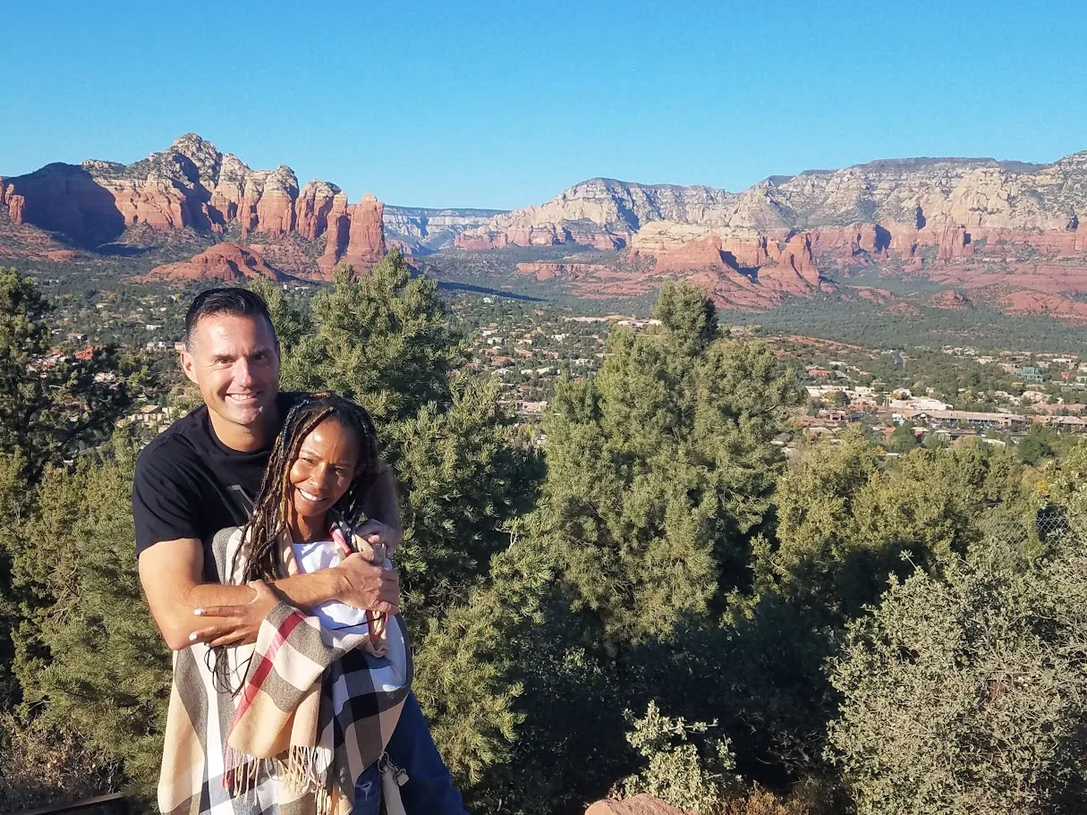 Patrick and Tamekia overlooking Sedona