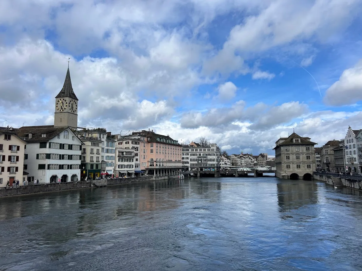 Old town Zurich along the river